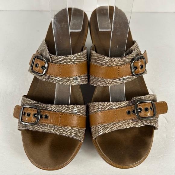 Dansko Stylish Brown and Tan Women's Sandals 39 - Picture 3 of 9